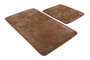 Mijölnir Juego de alfombras de baño de acrílico Beige